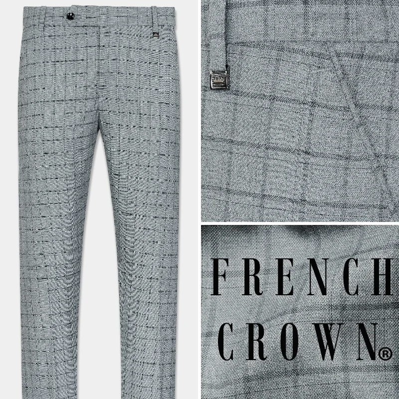 Boulder Gray Checkered Wool Rich Pant