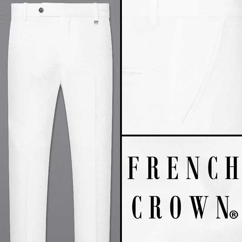 Bright White Premium Cotton Pants