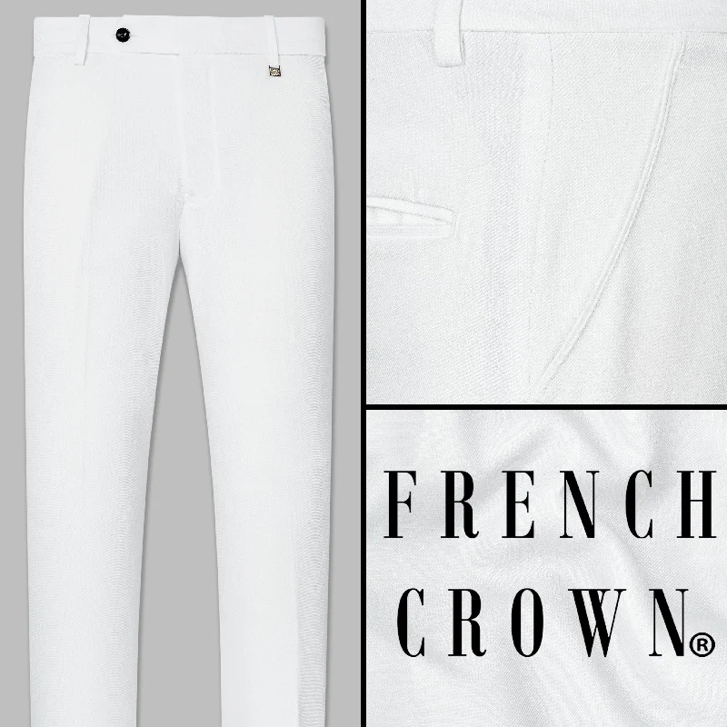 Bright White Wool Rich Pant