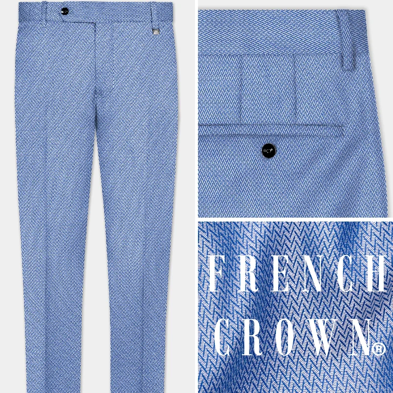 Carolina Blue Textured Pant