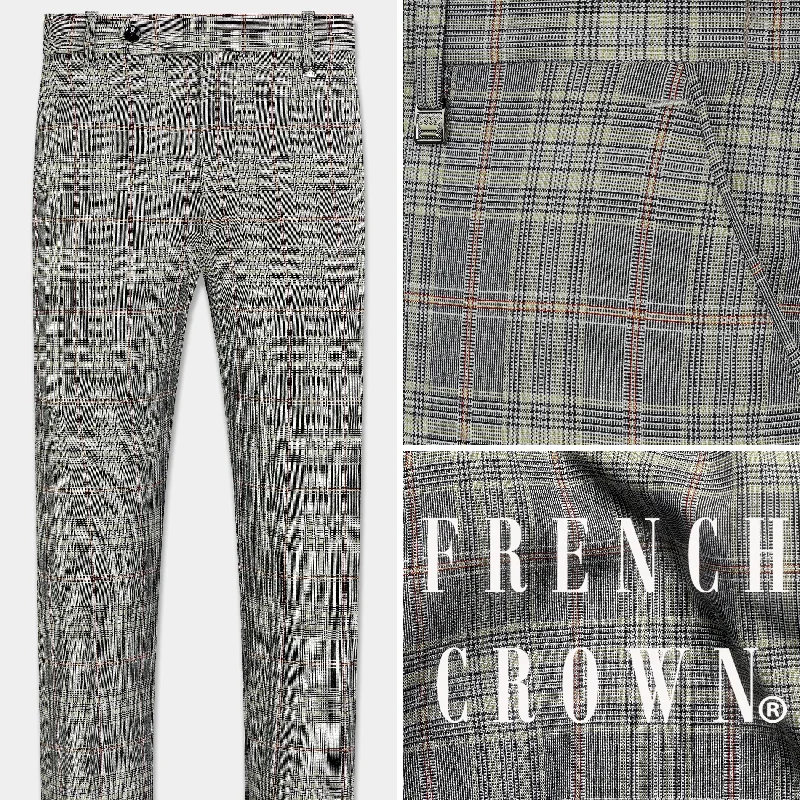 Chalice Gray Plaid Wool Rich Pant