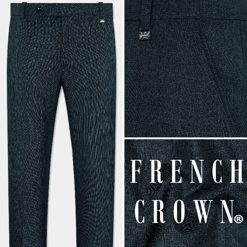 Charade Blue Wool Rich Pant