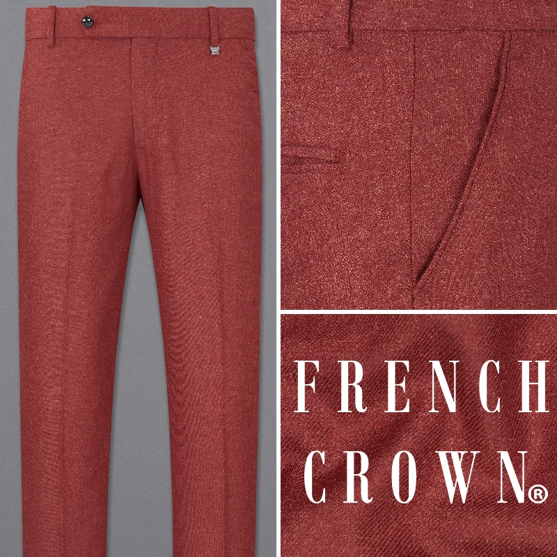 Cordovan Red Wool Rich Pant