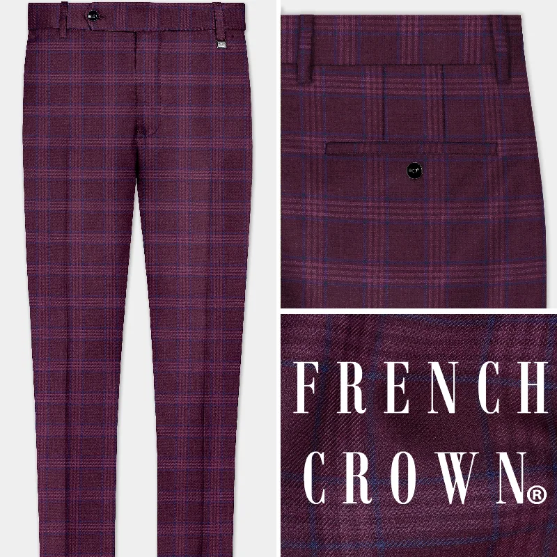 Eclipse Wine Plaid Pant