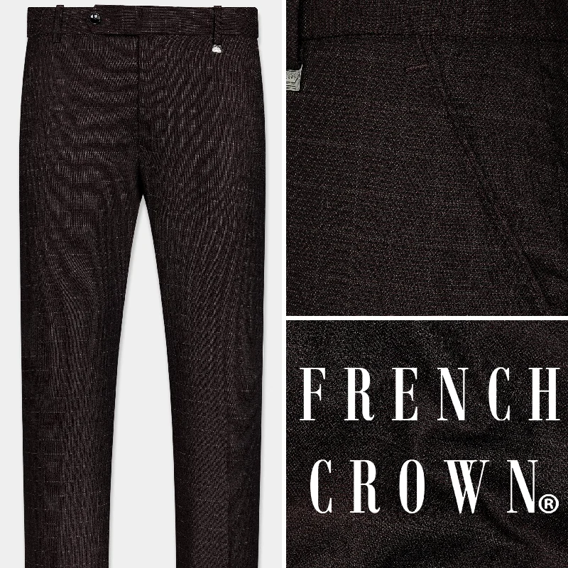 Gondola Brown Checkered Wool Rich Pant