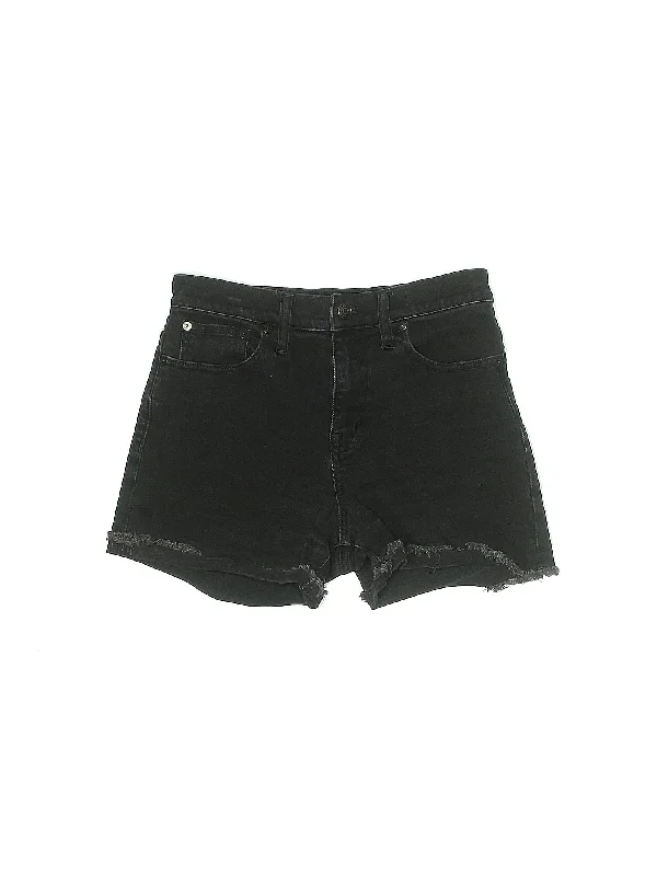 High-Rise Denim Shorts in Dark Wash