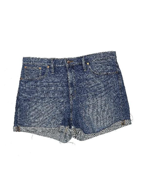 High-Rise Denim Shorts in Medium Wash