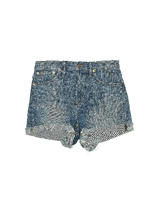 High-Rise Denim Shorts in Medium Wash