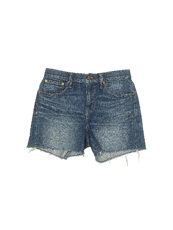 High-Rise Denim Shorts in Medium Wash