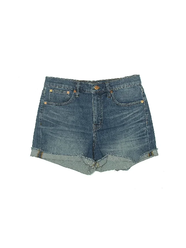 High-Rise Denim Shorts in Medium Wash