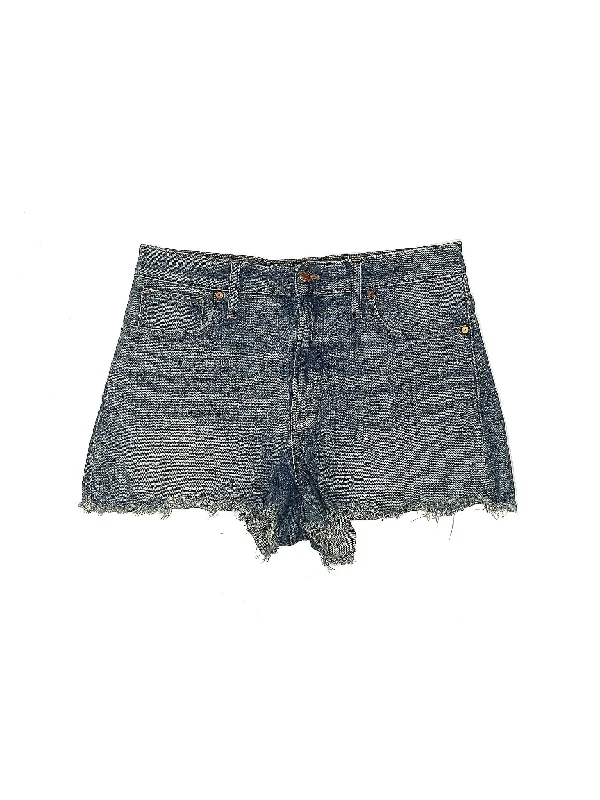 High-Rise Denim Shorts in Medium Wash