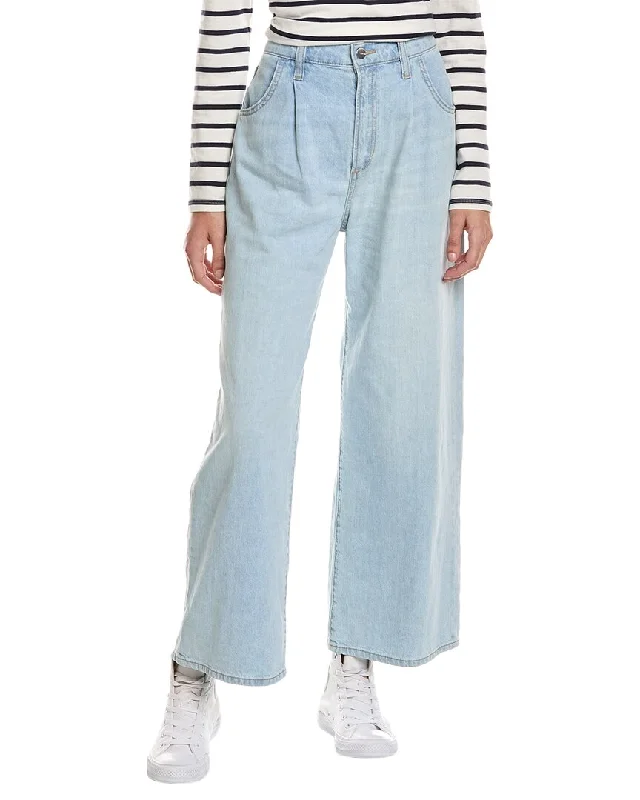 JOE'S Jeans The Pleated Charming Linen-Blend Wide Leg Jean