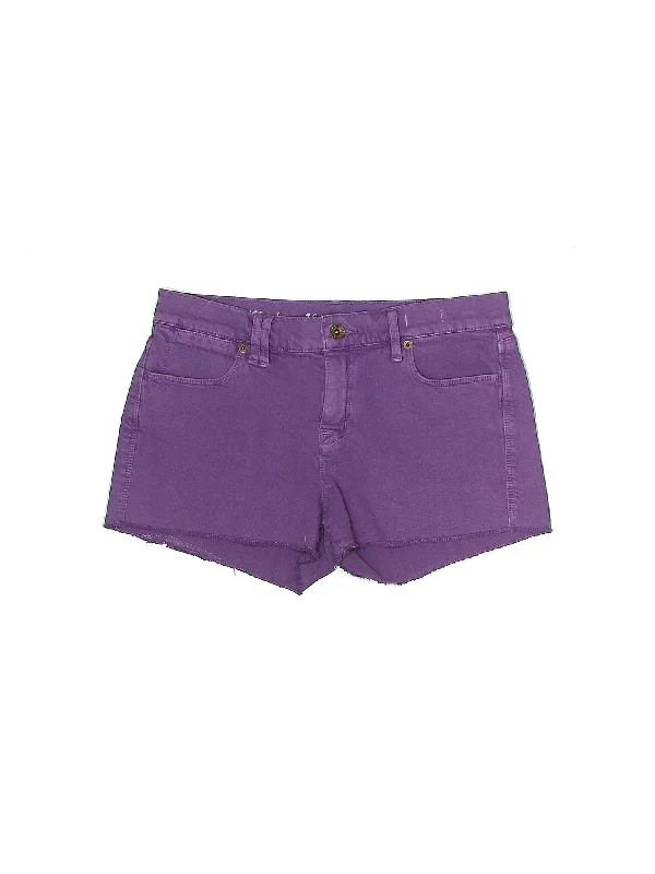 Low-Rise Denim Shorts in Medium Wash