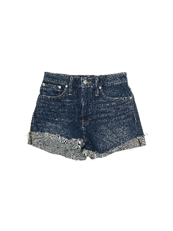 Mid-Rise Denim Shorts in Medium Wash