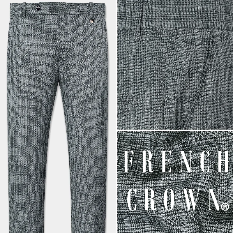 Oslo Gray Checkered Wool Rich Pant