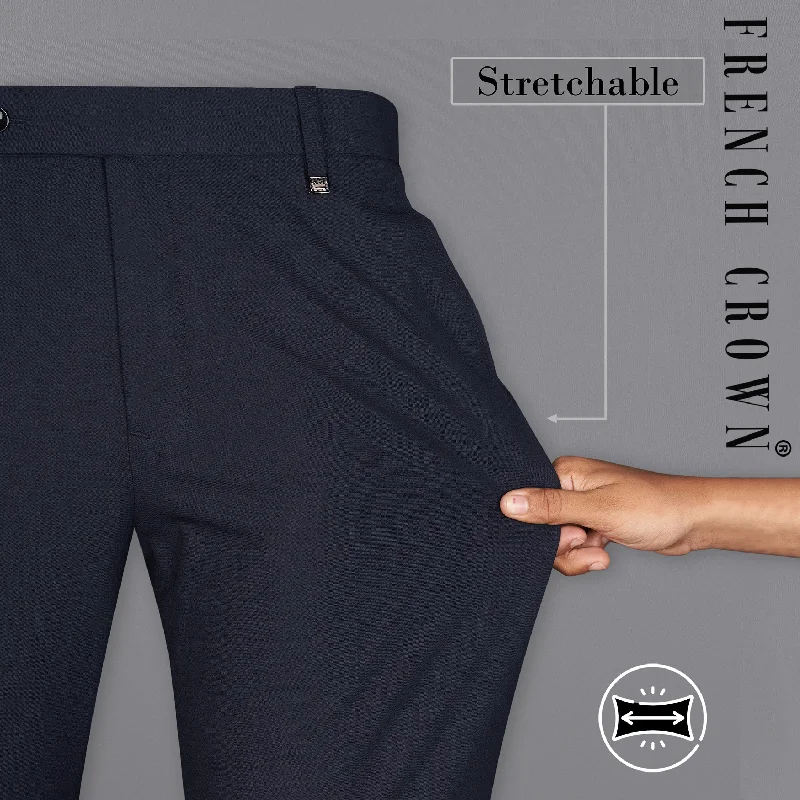 Thunder Blue Textured Pant