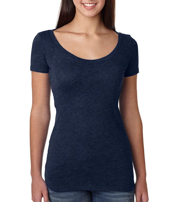 6730 - Next Level Ladies Tri-Blend Scoop Neck T-Shirt | Vintage Navy