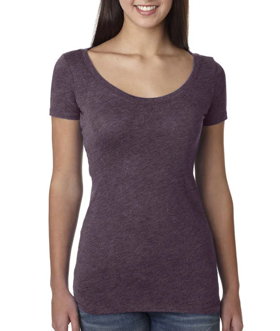 6730 - Next Level Ladies Tri-Blend Scoop Neck T-Shirt | Vintage Purple