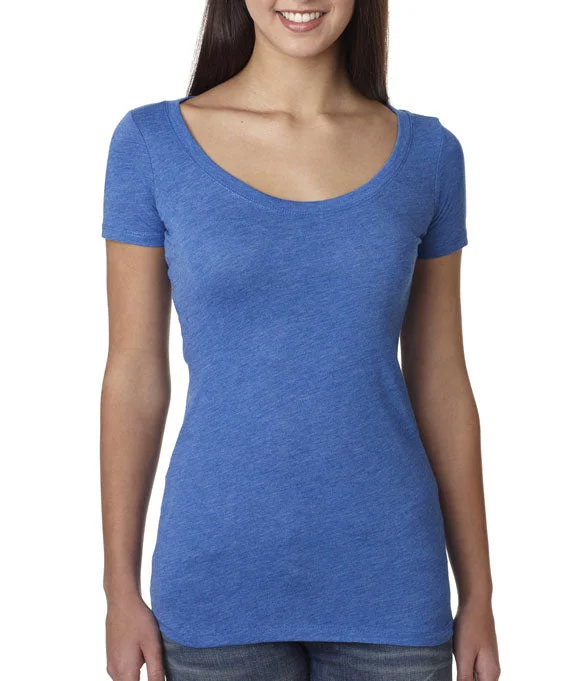 6730 - Next Level Ladies Tri-Blend Scoop Neck T-Shirt | Vintage Royal