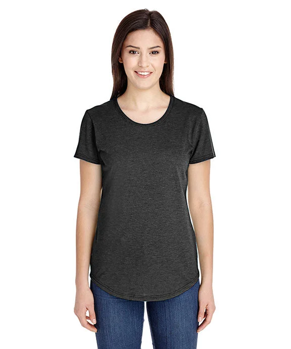 6750L - Gildan Ladies Tri-blend Scoop Neck T-Shirt | Heather Dark Gray