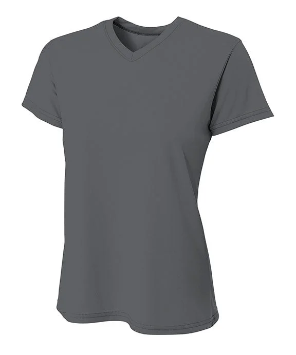 NW3402 - A4 Ladies Sprint Performance V-Neck T-Shirt | Graphite