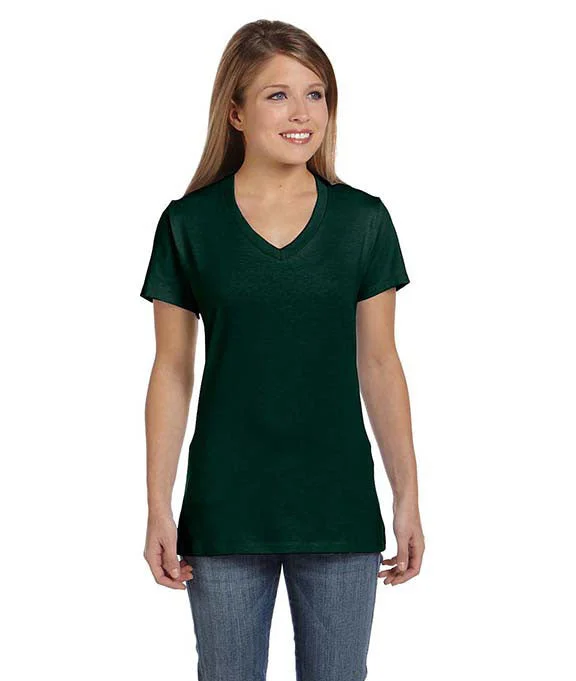 S04V - Hanes Ladies nano-T® V-Neck T-Shirt | Deep Forest