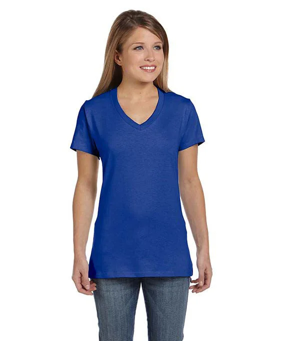 S04V - Hanes Ladies nano-T® V-Neck T-Shirt | Deep Royal