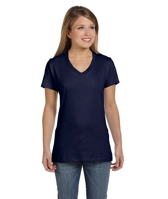 S04V - Hanes Ladies nano-T® V-Neck T-Shirt | Navy