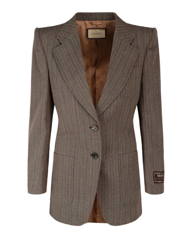 Single-Breasted Wool Blazer