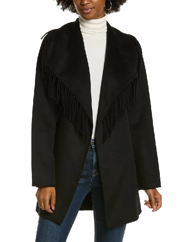 Tahari Frankie Wool-Blend Wrap Coat