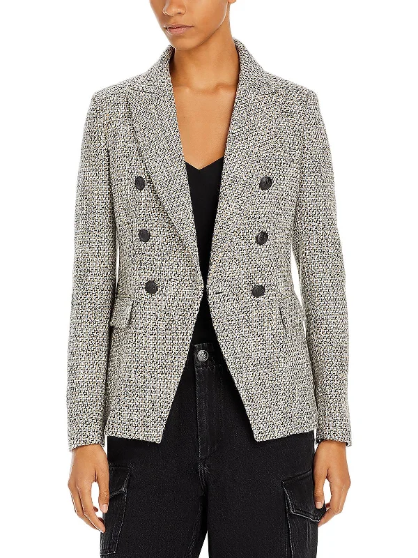 Womens Tweed Suit Separate Double-Breasted Blazer