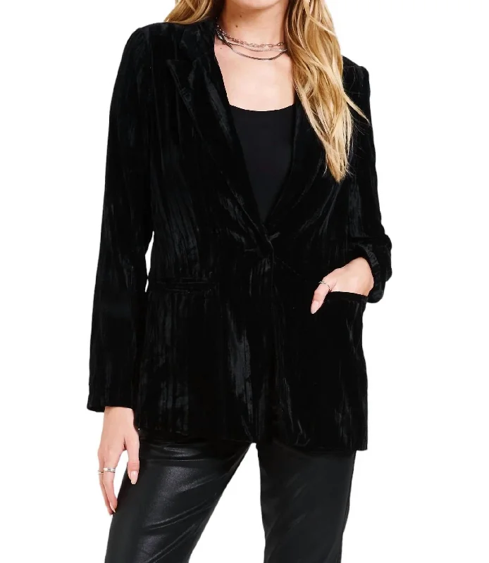 Wylie Velvet Jacket In Black