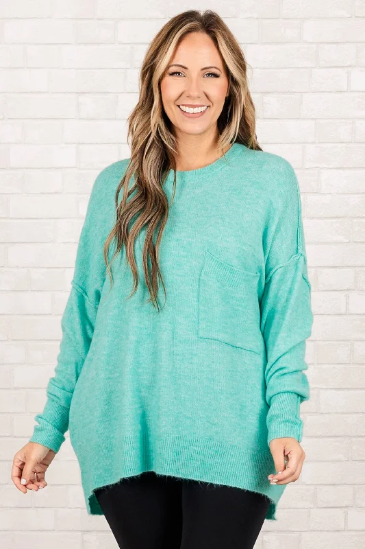 The Night Before Sweater, Heather Mint