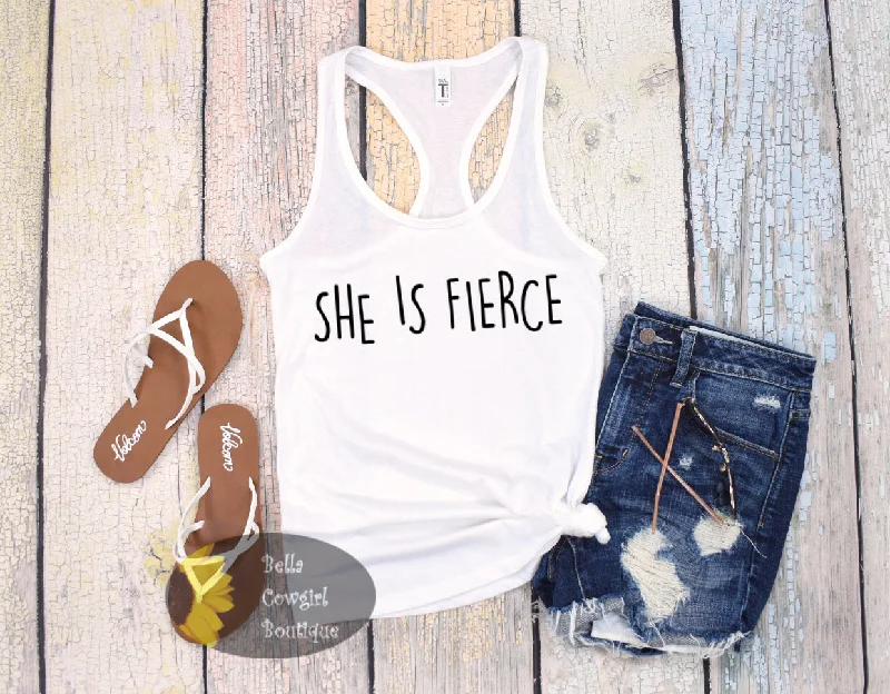 She Is Fierce Motivational Women's Tank Top