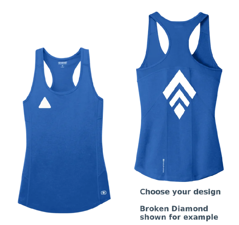 Women's Reflective Tank Top Electric Blue - Choose your design