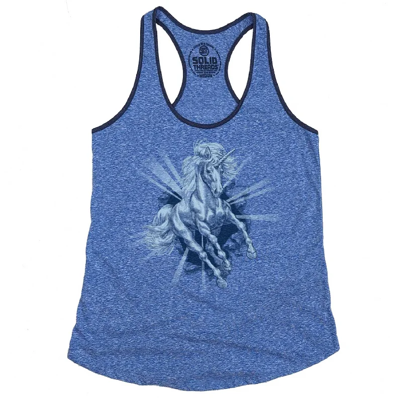 Women's Unicorn Chest Ringer Tank Top